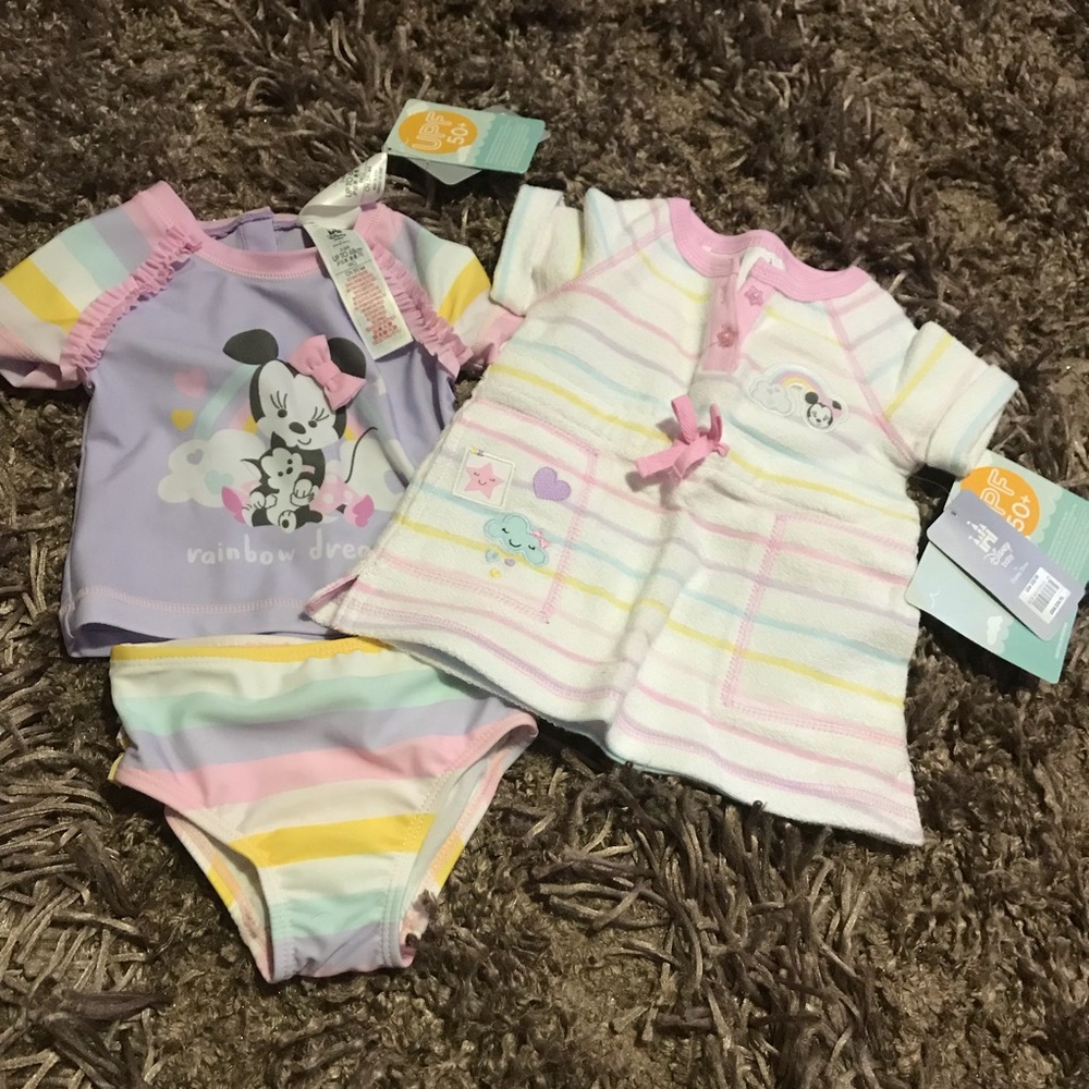 Disney baby Minnie Mouse bathing suit set